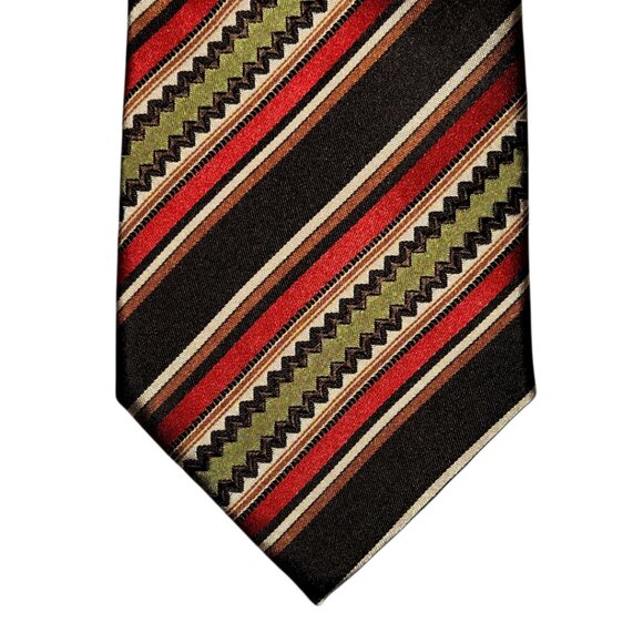 Etro Milano Necktie Tie Mens Multicolor Striped Silk Made in Italy Designer - Picture 1 of 5